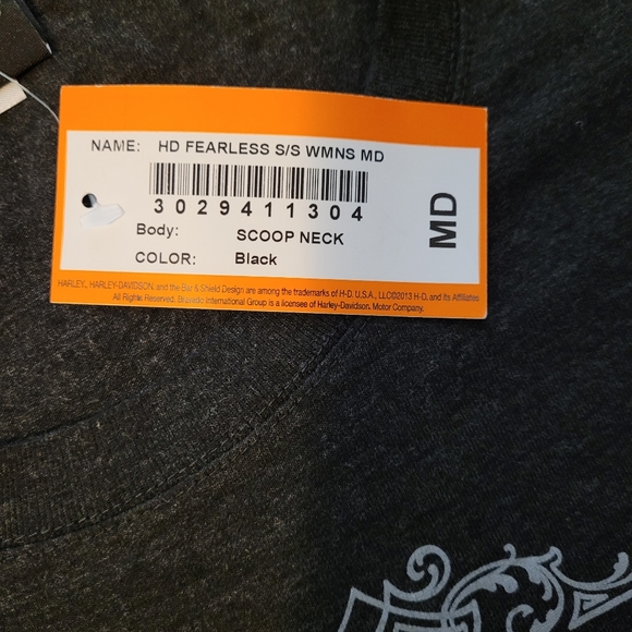 Harley Davidson Scoop Neck Tee Women's Size Medium - Picture 4 of 6